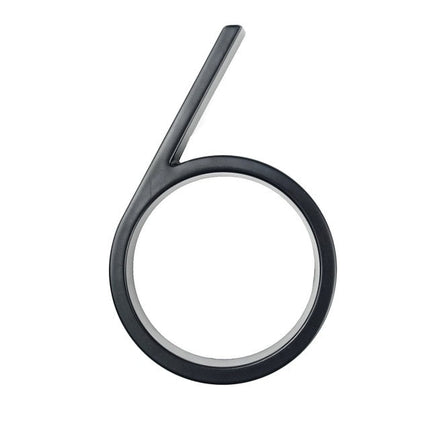 Floating Zinc Alloy Numbers | Black | Modern Home Wall Art | Stylish Decor Sculpture | Easy Installation | 125mm Height | Width 25-82mm | Home Interior Accents