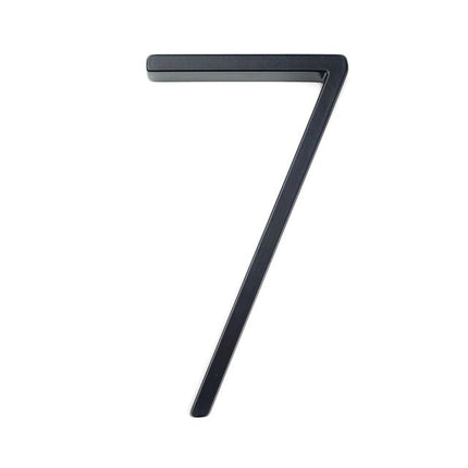 Floating Zinc Alloy Numbers | Black | Modern Home Wall Art | Stylish Decor Sculpture | Easy Installation | 125mm Height | Width 25-82mm | Home Interior Accents