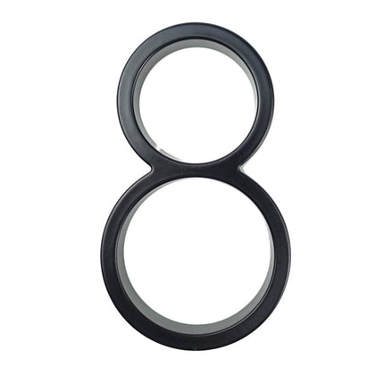 Floating Zinc Alloy Numbers | Black | Modern Home Wall Art | Stylish Decor Sculpture | Easy Installation | 125mm Height | Width 25-82mm | Home Interior Accents
