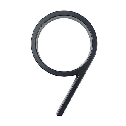 Floating Zinc Alloy Numbers | Black | Modern Home Wall Art | Stylish Decor Sculpture | Easy Installation | 125mm Height | Width 25-82mm | Home Interior Accents