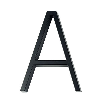 Floating Zinc Alloy Numbers | Black | Modern Home Wall Art | Stylish Decor Sculpture | Easy Installation | 125mm Height | Width 25-82mm | Home Interior Accents