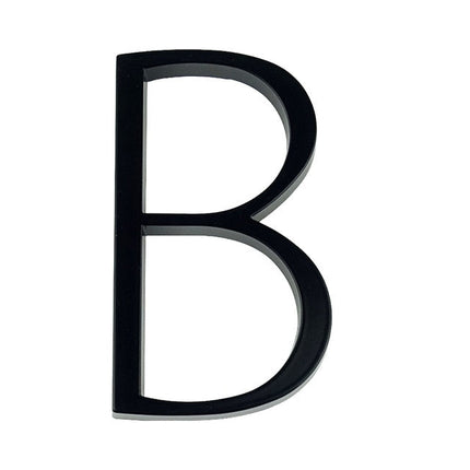 Floating Zinc Alloy Numbers | Black | Modern Home Wall Art | Stylish Decor Sculpture | Easy Installation | 125mm Height | Width 25-82mm | Home Interior Accents