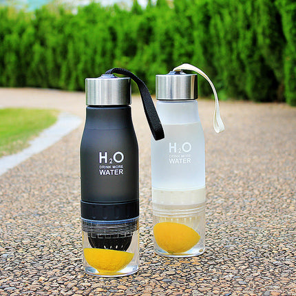 Portable Leak-Proof Frosted Plastic Water Infuser Bottle | 650ml Capacity | Easy Clean | Perfect for Fruit Infusions