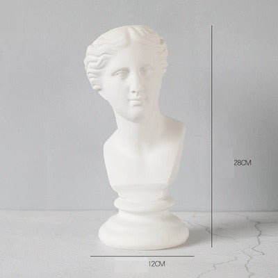 Roman Head Planter Sculptures | Resin Decorative Statue | Ancient Design Pottery | Unique Home & Office Decor | Greco-Roman Themed Flower Pot | 6 Design Options | Plant Vessels | Figurine Ornaments