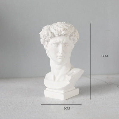 Roman Head Planter Sculptures | Resin Decorative Statue | Ancient Design Pottery | Unique Home & Office Decor | Greco-Roman Themed Flower Pot | 6 Design Options | Plant Vessels | Figurine Ornaments