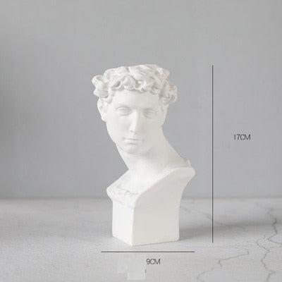 Roman Head Planter Sculptures | Resin Decorative Statue | Ancient Design Pottery | Unique Home & Office Decor | Greco-Roman Themed Flower Pot | 6 Design Options | Plant Vessels | Figurine Ornaments