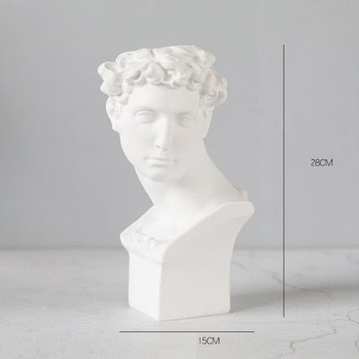 Roman Head Planter Sculptures | Resin Decorative Statue | Ancient Design Pottery | Unique Home & Office Decor | Greco-Roman Themed Flower Pot | 6 Design Options | Plant Vessels | Figurine Ornaments