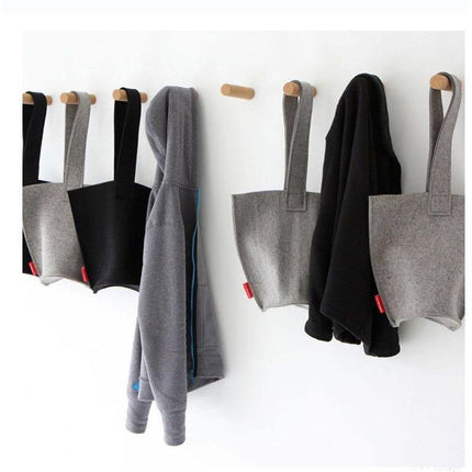 Natural Wood Wall-Mounted Hooks | Coat Hat Scarf Hangers | Entryway Kitchen Bedroom Storage Solution | Three Colors & Sizes | Easy Installation | Minimalist Design