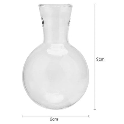 Glass Propagation Vase | Vertical Wooden Stand | 360° View | Decorative Glass Planter for Home Office | Durable Borosilicate Glass | Natural Wood Bracket | Ideal for African Violets and More | Easy Assembly