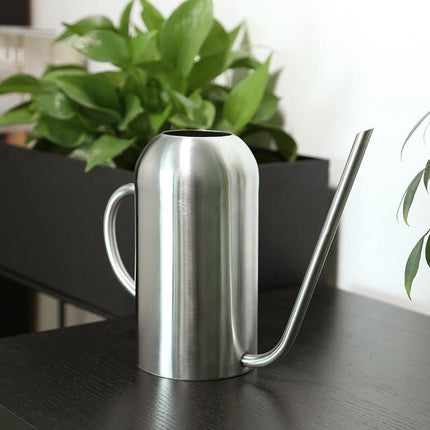Bia Stainless Steel Watering Can | 1.5-Liter Capacity | 3 Finishes | 10" W x 8" H | Modern Plant Care Accessory