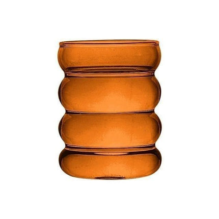 Hand-Blown Borosilicate Glass Cups | Colorful Bubble Design | 4 Colors Available | Dishwasher Safe | Heat Resistant | Sold Individually | 10.1 fl oz Capacity | 2.95" Wide x 3.7" High | Versatile Drinkware