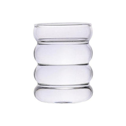 Hand-Blown Borosilicate Glass Cups | Colorful Bubble Design | 4 Colors Available | Dishwasher Safe | Heat Resistant | Sold Individually | 10.1 fl oz Capacity | 2.95" Wide x 3.7" High | Versatile Drinkware
