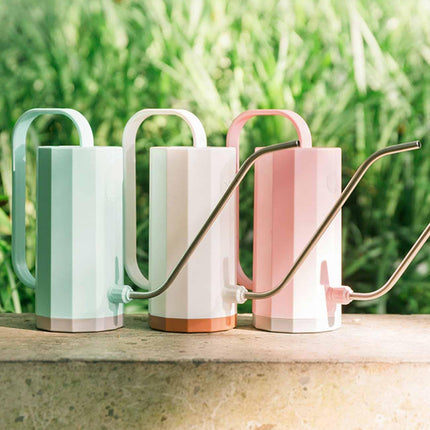 Geometric Gooseneck Watering Can | Large Capacity | Long Stainless Steel Spout | Stylish Modern Design | Durable Polypropylene Material | Ideal for House & Hanging Plants | Easy Refill | Pastel Colors