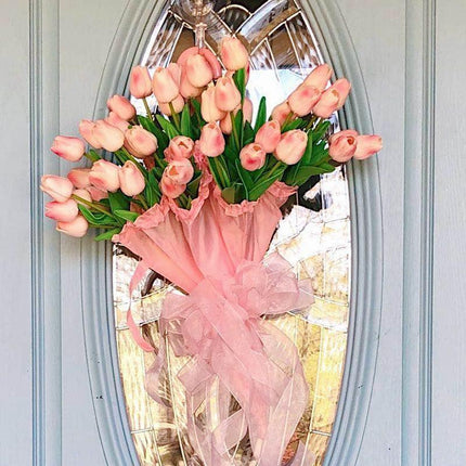 10-Piece Lifelike Faux Tulips | High-Quality PU | 16-Inch Long | Variety of Colors | Customizable Bouquet | Home Decor Accent | Vibrant and Fresh-Looking | Suitable for Tables, Shelves, Desks | 3.5cm Diameter
