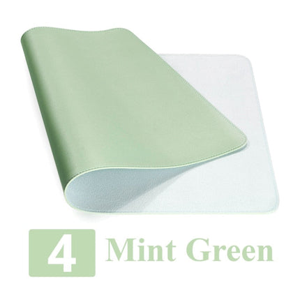 Non-Slip Polyurethane Leather Desk Mat | Available in 3 Sizes | 7 Pastel Colors | Smooth Surface for Enhanced Mouse Movement | Optional Mouse Pad Purchase | Includes Travel Strap for Easy Storage