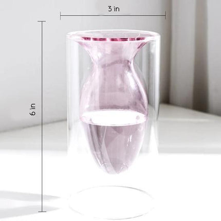 Handmade Groovy Glass Vases | Elegant Decorative Options | Colored Crystal Magic | Turquoise, Sapphire, Light Green, Gold & Rose | Artful Centerpiece for Home Decor