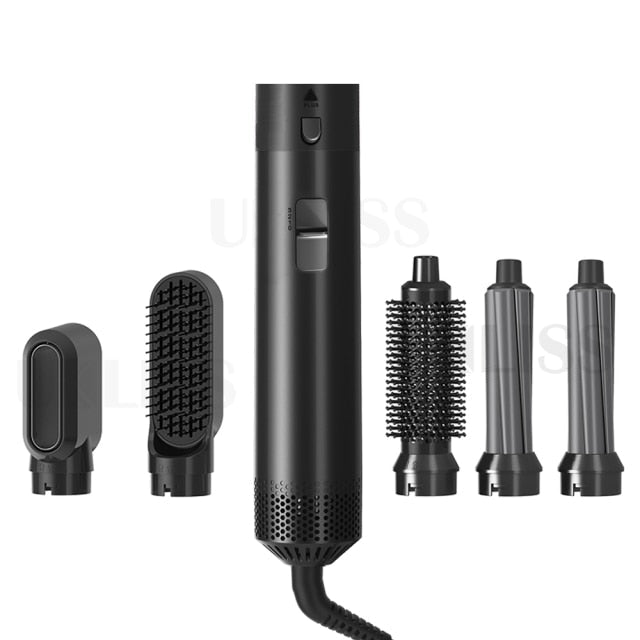5-in-1 Versatile Hair Styler | Brush | Air Rollers | Blow Dryer Attachment | Multi-Styling for All Hair Types | Travel-Friendly Design | Advanced Heat Control | Protects Against Damage