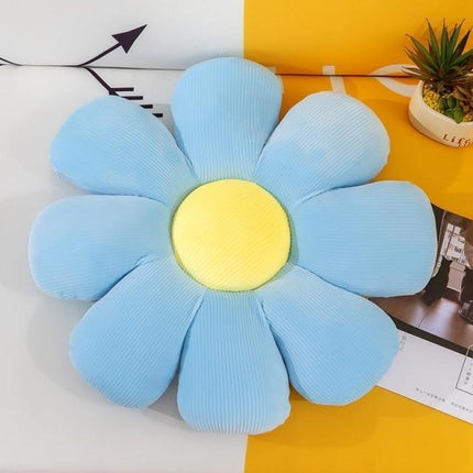 Flower Shaped Plush Cushion | Decorative Throw Pillow | Soft Cotton Blend | Multiple Colors | Small & Large Sizes | Living Room or Bedroom Decor | Whimsical Flower Design