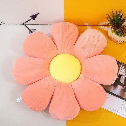 Flower Shaped Plush Cushion | Decorative Throw Pillow | Soft Cotton Blend | Multiple Colors | Small & Large Sizes | Living Room or Bedroom Decor | Whimsical Flower Design
