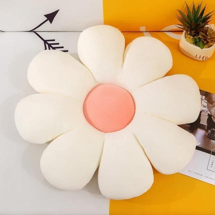 Flower Shaped Plush Cushion | Decorative Throw Pillow | Soft Cotton Blend | Multiple Colors | Small & Large Sizes | Living Room or Bedroom Decor | Whimsical Flower Design