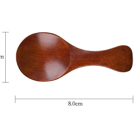 Wooden Condiment Spoons Set | 4 Piece | Schima Superba Wood | Salt & Spice Jar Spoon | Light & Dark Colors | 7.0 x 3.5cm Size | Elegant Pantry Accessory | Hand Wash Only
