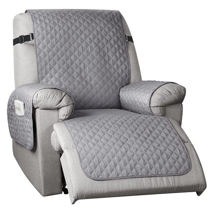 CoverUp | Quilted Non-Slip Recliner Cover | Soft Material | Slip-Resistant Backing | Easy Installation & Care | Extra Storage Compartments | Ultra-Soft Protective Furniture Cover | Perfect for Kids and Pets