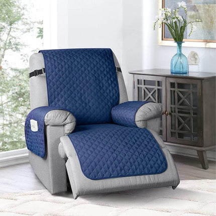 CoverUp | Quilted Non-Slip Recliner Cover | Soft Material | Slip-Resistant Backing | Easy Installation & Care | Extra Storage Compartments | Ultra-Soft Protective Furniture Cover | Perfect for Kids and Pets