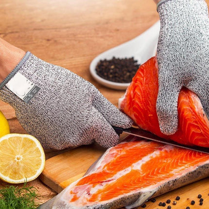 Stainless Steel Safety Gloves | EN388 Level 5 Cut Resistance | Durable Anti-Cut | Comfortable Fit | Ideal for Kitchen & Carpentry | Lightweight & Machine Washable | Food Safe | Superior Grip for Precision