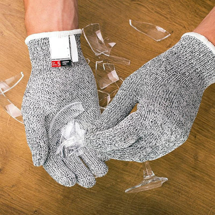 Stainless Steel Safety Gloves | EN388 Level 5 Cut Resistance | Durable Anti-Cut | Comfortable Fit | Ideal for Kitchen & Carpentry | Lightweight & Machine Washable | Food Safe | Superior Grip for Precision