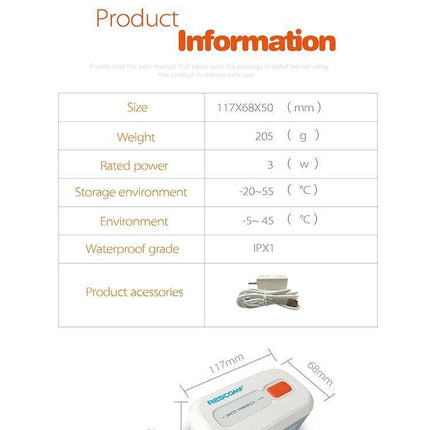Rechargeable CPAP Cleaner & Sanitizer | Kills 99.9% Bacteria | Easy One-Button Operation | Portable Lightweight Design | No Water Needed | USB & AC Rechargeable | 7 Cleaning Cycles Per Charge | Travel-Friendly