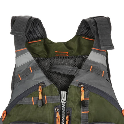 Professional Fishing Vest | Multi-Pocket Design | Adjustable & Breathable | Reflective Safety | Kayak & Canoe Compatible | Replaceable Foam Inserts | Ideal for Adventure Gear Storage | Supports Over 200 lb