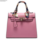 pink M with lock