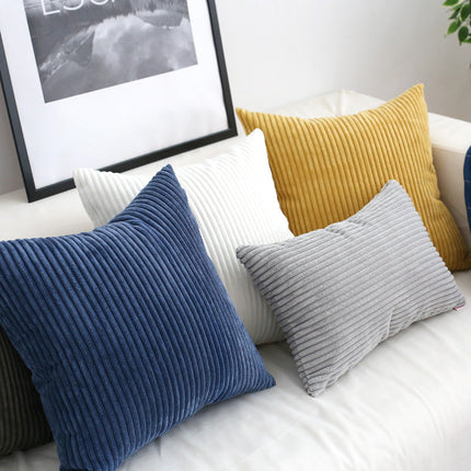 Corduroy Cushion Covers | Super-Soft Polyester Pillow Shams | Hidden Zipper Design | Warmth & Comfort | Sizes 45x45cm or 30x50cm | Cover Only