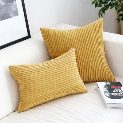 Corduroy Cushion Covers | Super-Soft Polyester Pillow Shams | Hidden Zipper Design | Warmth & Comfort | Sizes 45x45cm or 30x50cm | Cover Only