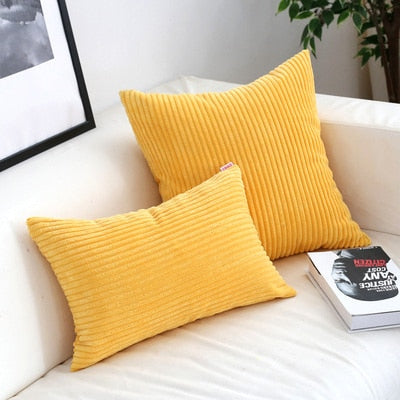 Corduroy Cushion Covers | Super-Soft Polyester Pillow Shams | Hidden Zipper Design | Warmth & Comfort | Sizes 45x45cm or 30x50cm | Cover Only