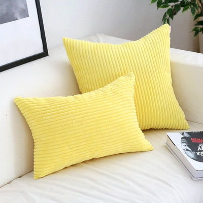 Corduroy Cushion Covers | Super-Soft Polyester Pillow Shams | Hidden Zipper Design | Warmth & Comfort | Sizes 45x45cm or 30x50cm | Cover Only