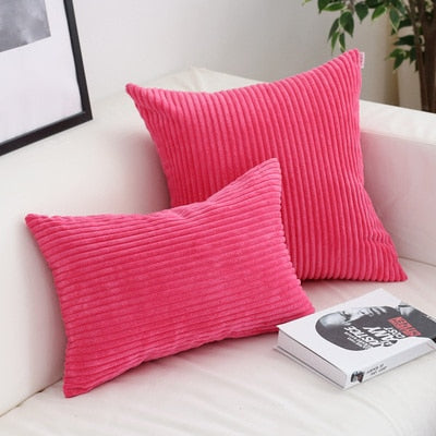 Corduroy Cushion Covers | Super-Soft Polyester Pillow Shams | Hidden Zipper Design | Warmth & Comfort | Sizes 45x45cm or 30x50cm | Cover Only