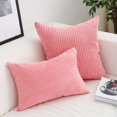 Corduroy Cushion Covers | Super-Soft Polyester Pillow Shams | Hidden Zipper Design | Warmth & Comfort | Sizes 45x45cm or 30x50cm | Cover Only