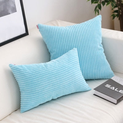 Corduroy Cushion Covers | Super-Soft Polyester Pillow Shams | Hidden Zipper Design | Warmth & Comfort | Sizes 45x45cm or 30x50cm | Cover Only