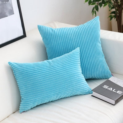 Corduroy Cushion Covers | Super-Soft Polyester Pillow Shams | Hidden Zipper Design | Warmth & Comfort | Sizes 45x45cm or 30x50cm | Cover Only