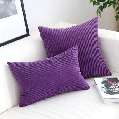 Corduroy Cushion Covers | Super-Soft Polyester Pillow Shams | Hidden Zipper Design | Warmth & Comfort | Sizes 45x45cm or 30x50cm | Cover Only