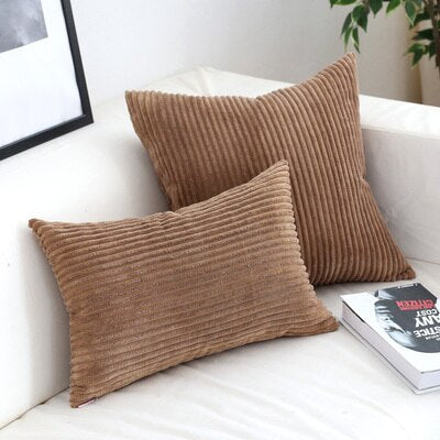 Corduroy Cushion Covers | Super-Soft Polyester Pillow Shams | Hidden Zipper Design | Warmth & Comfort | Sizes 45x45cm or 30x50cm | Cover Only