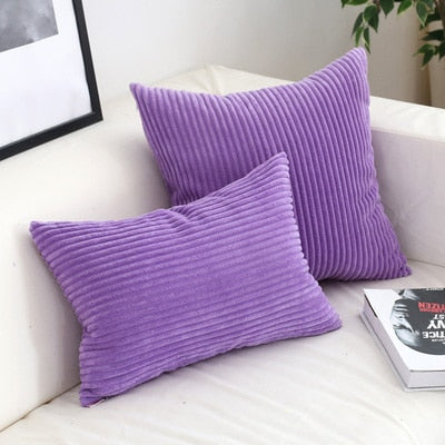 Corduroy Cushion Covers | Super-Soft Polyester Pillow Shams | Hidden Zipper Design | Warmth & Comfort | Sizes 45x45cm or 30x50cm | Cover Only