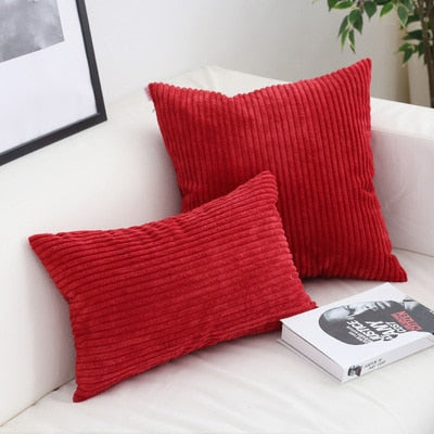 Corduroy Cushion Covers | Super-Soft Polyester Pillow Shams | Hidden Zipper Design | Warmth & Comfort | Sizes 45x45cm or 30x50cm | Cover Only