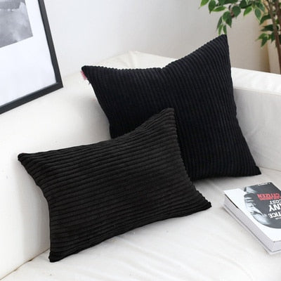 Corduroy Cushion Covers | Super-Soft Polyester Pillow Shams | Hidden Zipper Design | Warmth & Comfort | Sizes 45x45cm or 30x50cm | Cover Only
