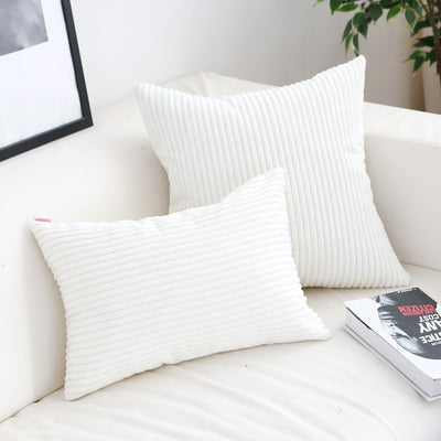 Corduroy Cushion Covers | Super-Soft Polyester Pillow Shams | Hidden Zipper Design | Warmth & Comfort | Sizes 45x45cm or 30x50cm | Cover Only