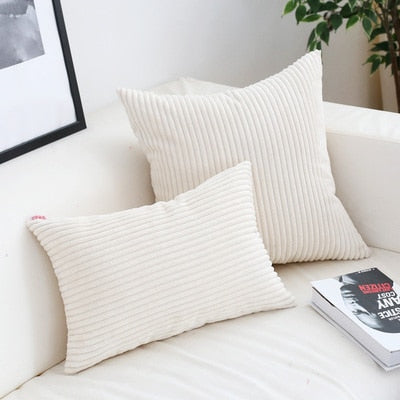 Corduroy Cushion Covers | Super-Soft Polyester Pillow Shams | Hidden Zipper Design | Warmth & Comfort | Sizes 45x45cm or 30x50cm | Cover Only