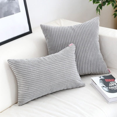 Corduroy Cushion Covers | Super-Soft Polyester Pillow Shams | Hidden Zipper Design | Warmth & Comfort | Sizes 45x45cm or 30x50cm | Cover Only
