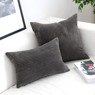 Corduroy Cushion Covers | Super-Soft Polyester Pillow Shams | Hidden Zipper Design | Warmth & Comfort | Sizes 45x45cm or 30x50cm | Cover Only