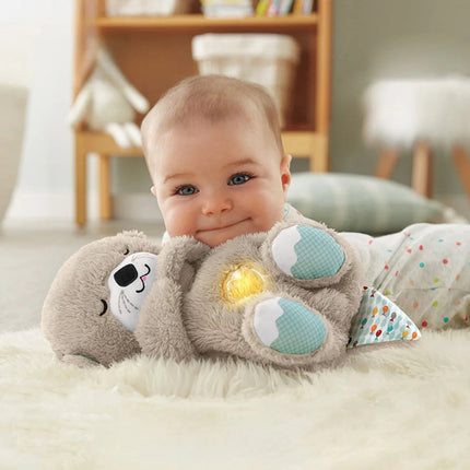 Snuggle Breathing Otter Bear | 30cm Plush Toy with Soothing Music & Motion | Ideal Sleep Aid & Cuddle Companion | High-Quality Materials | Baby Gift with Soft Texture & Gentle Features